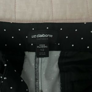 Cropped black and white Polk a dot pants